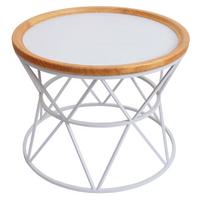COUCHTISCH rund Weiß - Weiß, Holz (66/66/51cm) - MCW