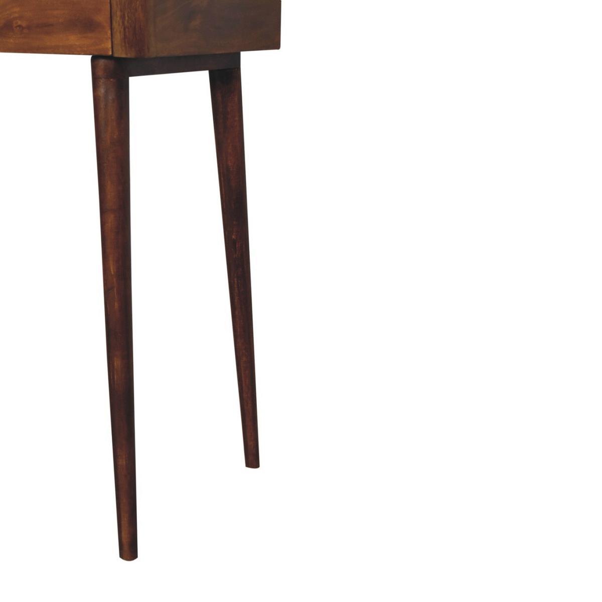 KONSOLE Elevated Kastanie, 2 Schubladen, Dunkelbraun - Dunkelbraun/Messingfarben, Mangoholz/Holz (45/100/88cm) - Artisan Furniture