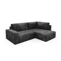 ECKSOFA Angela 4 Sitzplätze Schwarz - Schwarz, Holz (245/182cm) - Petits-meubles