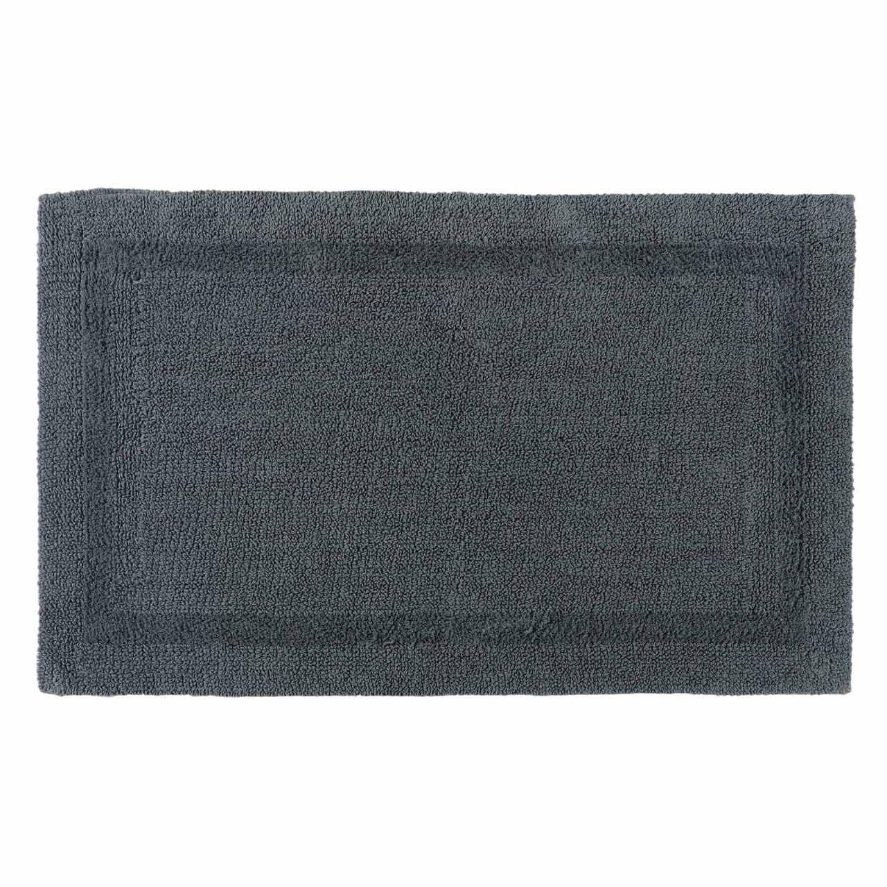 BADEMATTE 70/120 cm, 100% Baumwolle, wendbar - Grau, Textil (70/120cm) - Homescapes