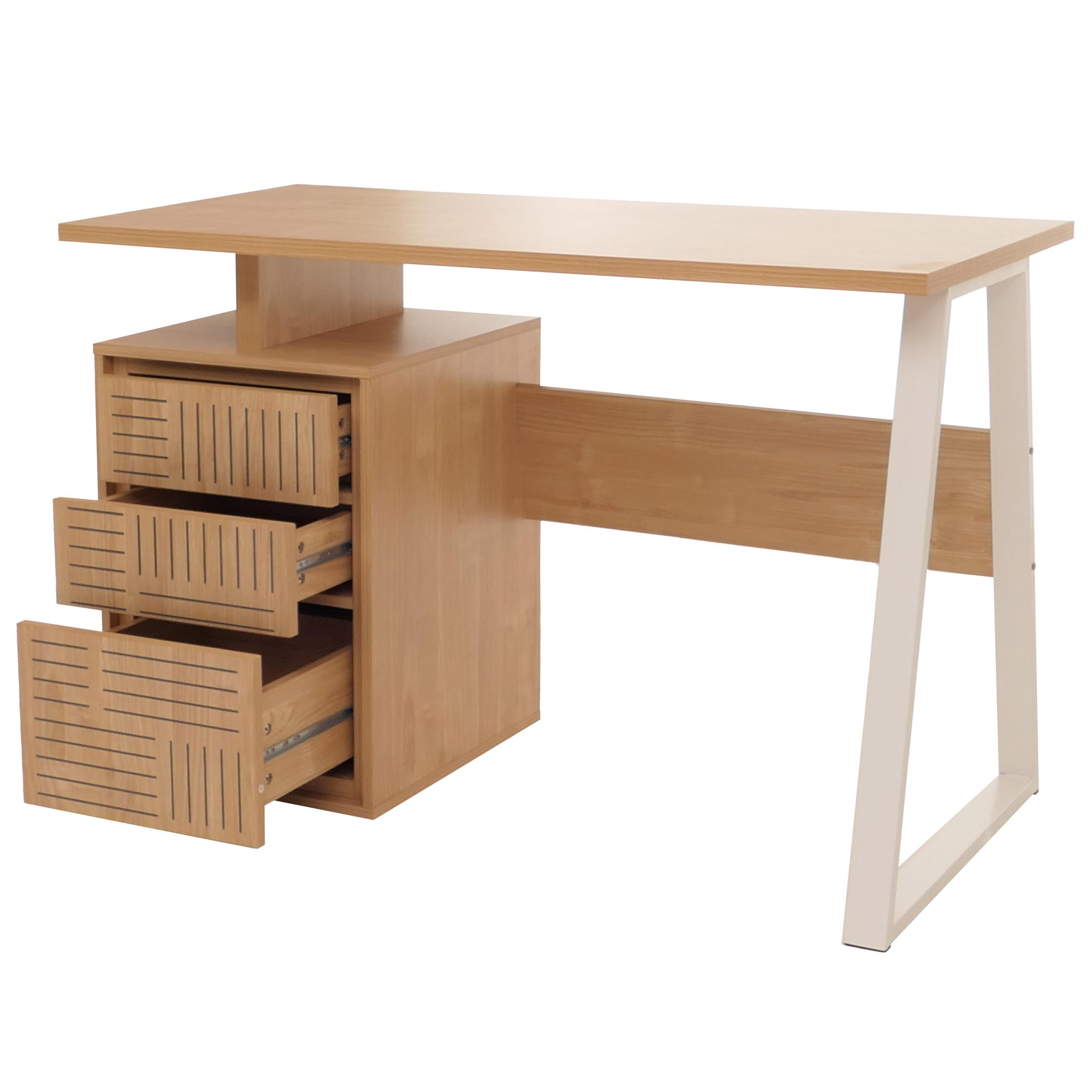 SCHREIBTISCH quadratisch Beige - Beige, Holz (58/118/77cm) - MCW