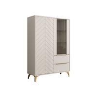 STANDVITRINE Xylix 2D2SZ - Kaschmir/Beige, Holzwerkstoff/Metall (104/150/40cm) - MIRJAN24