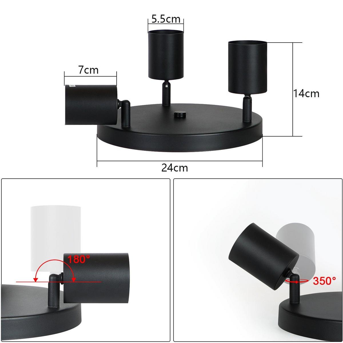 STRAHLER Freiheit 24/24/14 cm - Schwarz, Metall (24/24/14cm) - ZMH