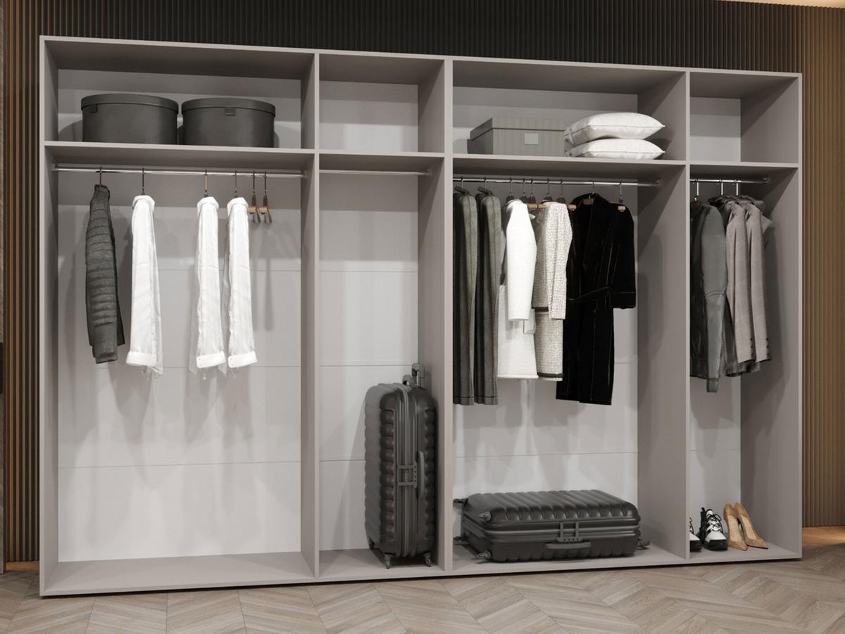 DREHTÜRENSCHRANK Malaga 300 - Schwarz, Holzwerkstoff (300/202/52cm) - MIRJAN24