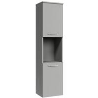 BADEZIMMERSCHRANK Montreal mit 2 Türen Grau Matt - 30 x 30 x 130 cm - Grau, Holz (30/131/30cm) - Badplaats