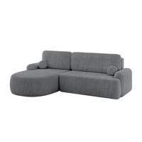 ECKSOFA mit Schlaffunktion und Bettkasten LIRA-L - 264x172x89 Dunkelgrau - Dunkelgrau, Holzwerkstoff/Textil (264/172cm) - ALTDECOR