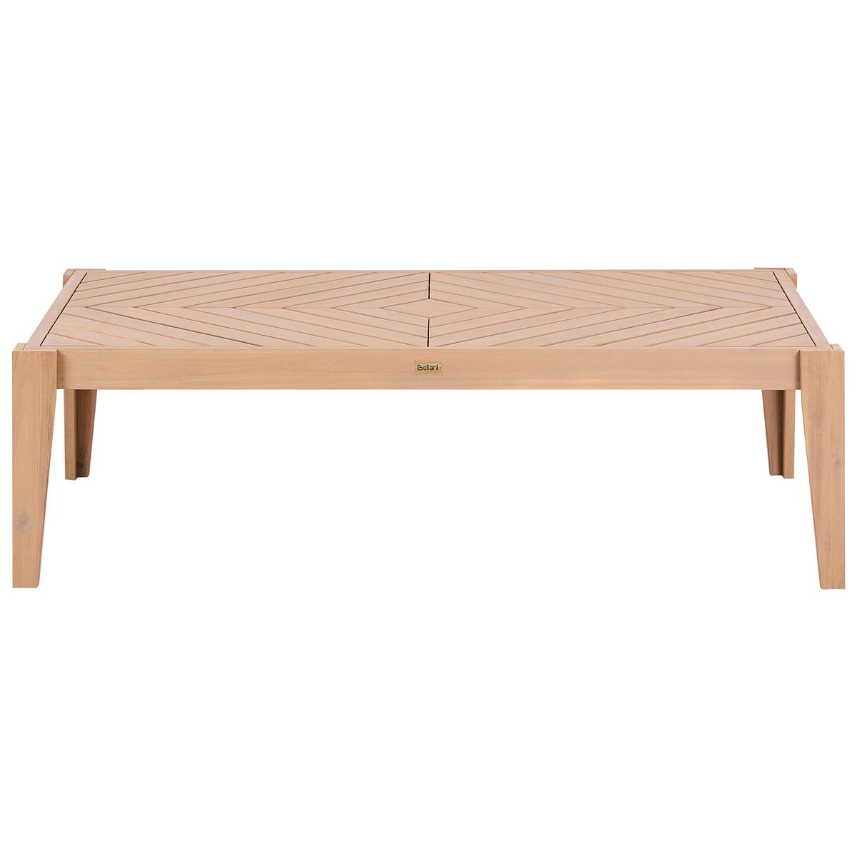 OUTDOOR-COUCHTISCH 123/68 cm Akazienholz Hellbraun Rivello - Hellbraun/Braun, Holz (123/68/35cm) - Beliani