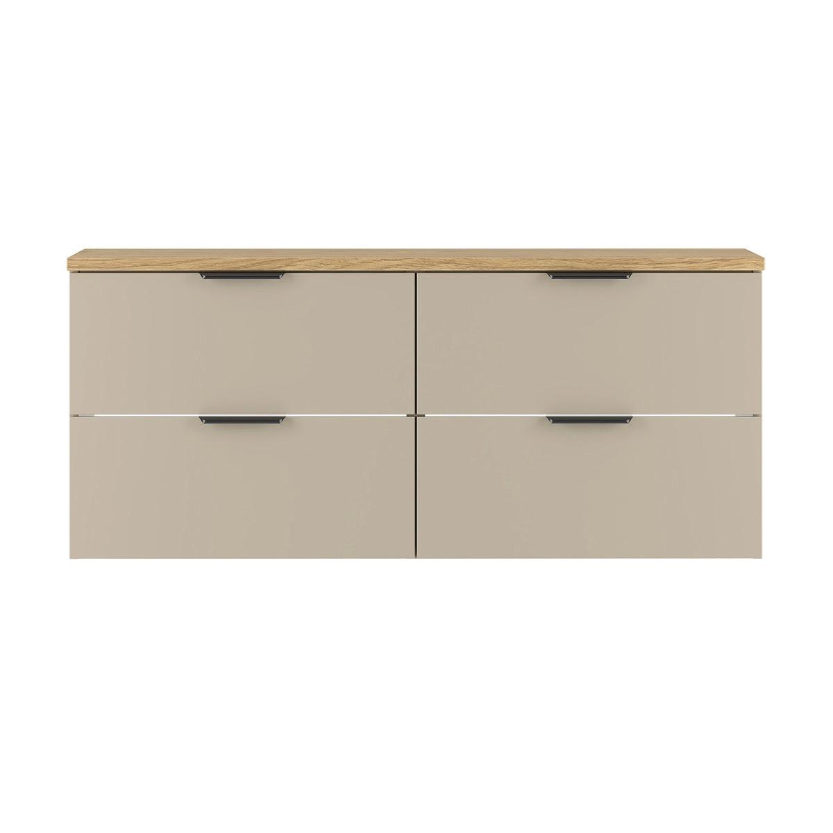 WASCHTISCHUNTERSCHRANK 120.6cm Astrid Kaschmir und Holz - Beige, Holzwerkstoff (120.6/52.2/46.5cm) - Petits-meubles