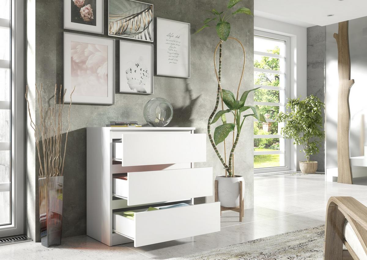 KOMMODE Weiß 70/79/39 - Weiß, Holzwerkstoff (70/79/39cm) - RAUMHIRSCH FURNITURE