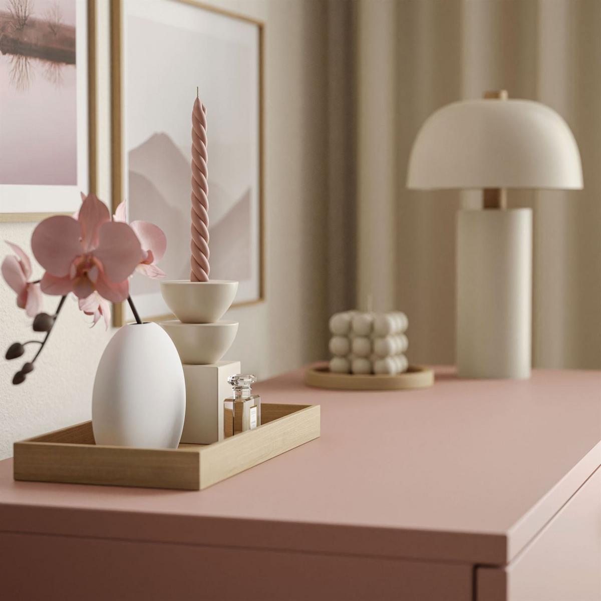 KOMMODE mit Schubladen HARMONY Natürlich Rosa - Rosa, Holzwerkstoff (100/85/41cm) - Lookway