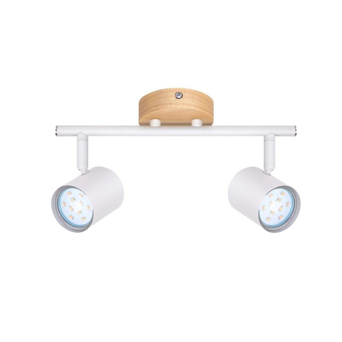 DECKENSTRAHLER Edmonds 2-flammig 31/9/14.5cm - Weiß, Metall (31/9/14.5cm) - Nettlife