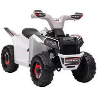 ELEKTRO Kinderquad, Mini Elektroquad mit Vorwärts-, Rückwärtsfunktion, Weiß - Weiß, Metall (70/41.5/48.5cm) - HOMCOM