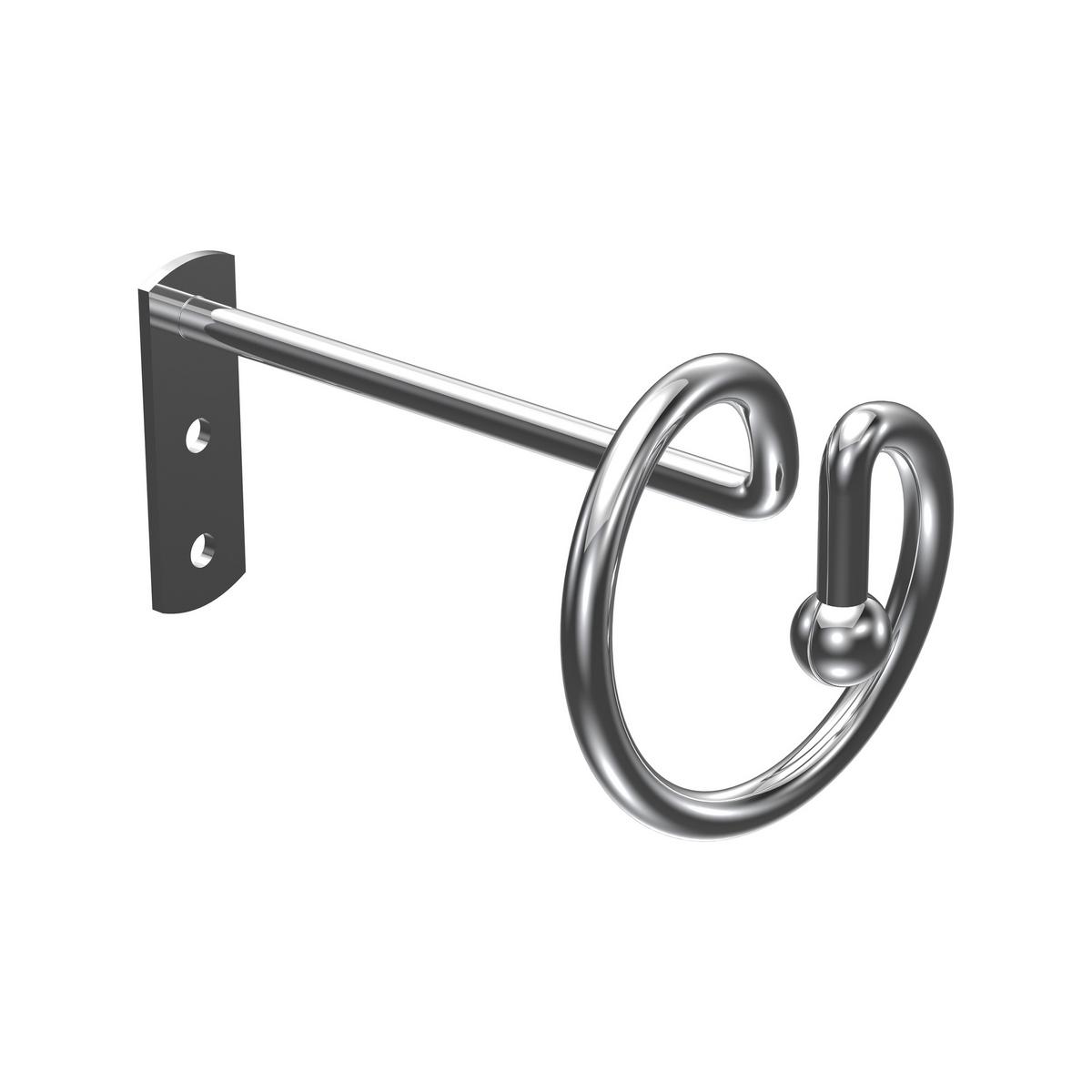 DRAPIERHAKEN für Gardinen / Vorhänge, Chrom, Packung 1 Paar - Chromfarben, Metall (13.8/5.8/5.8cm) - INTERDECO