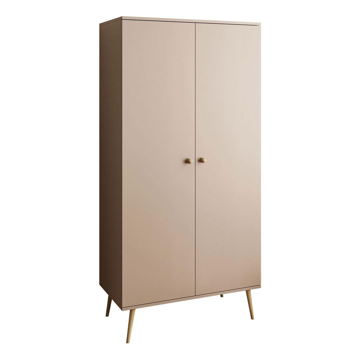 KLEIDERSCHRANK Zweitüriger HARMONY Macchiato - Cappuccino, Holzwerkstoff (87/212/41cm) - Lookway