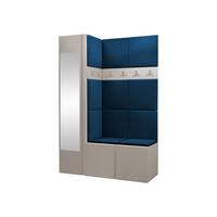 GARDEROBEN-SET Orion X - Kaschmir/Blau, Holzwerkstoff/Kunststoff (124/186/46cm) - MIRJAN24