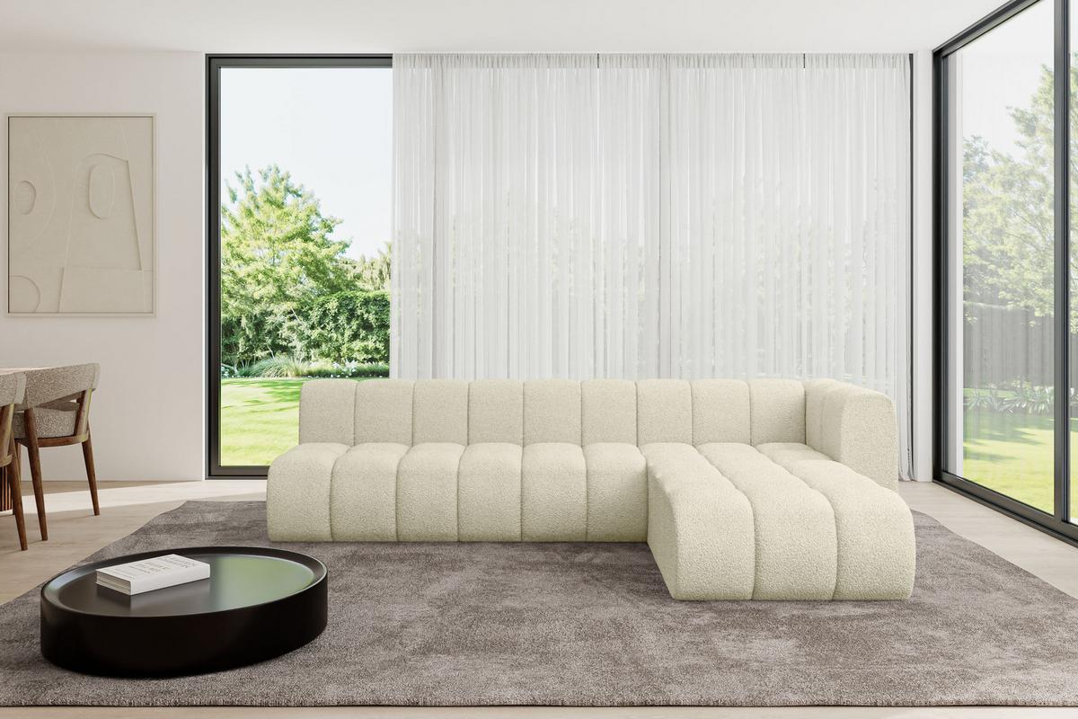 ECKSOFA modulares Sofa Darnel-L2 - 296x177x70 cm Beige - Beige, Holzwerkstoff/Textil (296/177cm) - ALTDECOR
