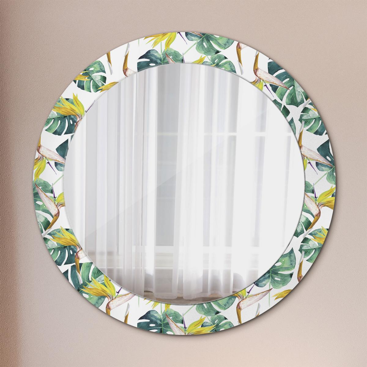 SPIEGEL Rund Ø 70 cm mit Aufdruck - Multicolor, Glas (70/70/0.4cm) - Wallfluent
