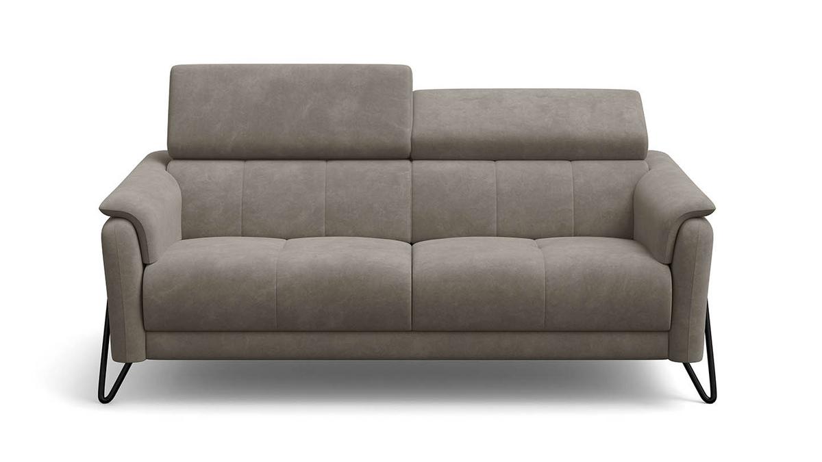 SOFA RODEN 3-Sitzer, beige, Veloursstoff - Beige, Holz/Textil (194/82/103cm) - Wozimo