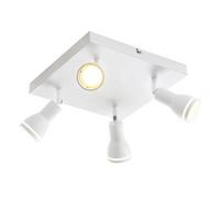 DECKENSTRAHLER Aalen 4-flammig 25/25/15.7 cm - Weiß, Metall (25/25/15.7cm) - Nettlife