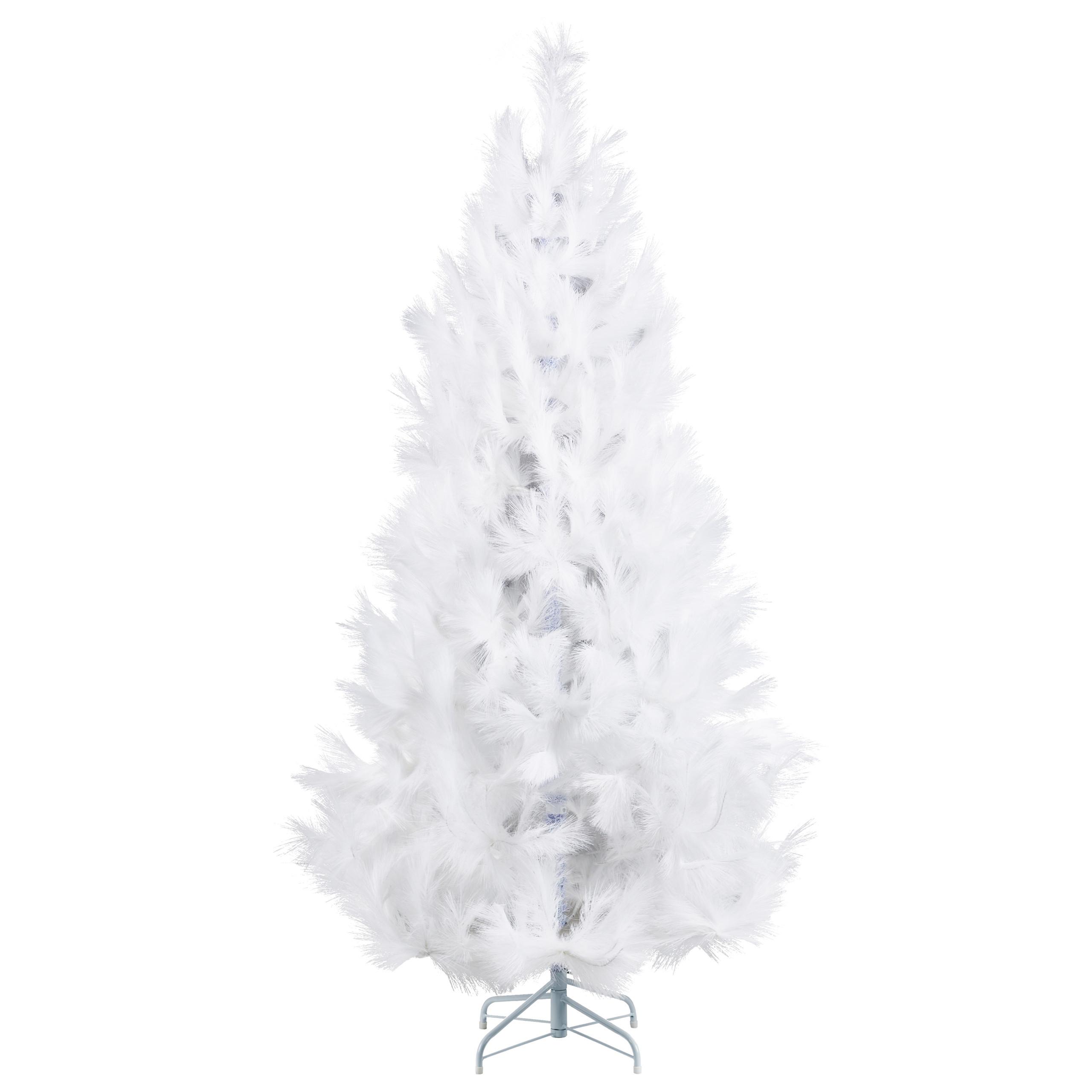 WEIHNACHTSBAUM 180 cm Weiß Talbot - Weiß, Textil (180cm) - Beliani