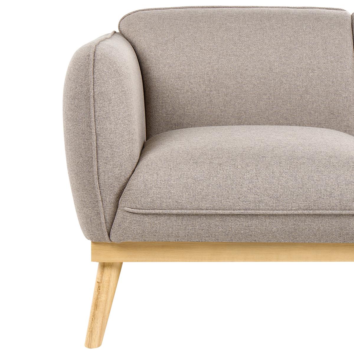 2-SITZER-SOFA Stoff Hellbraun Ljung - Hellbraun, Textil (160/82/82cm) - Beliani
