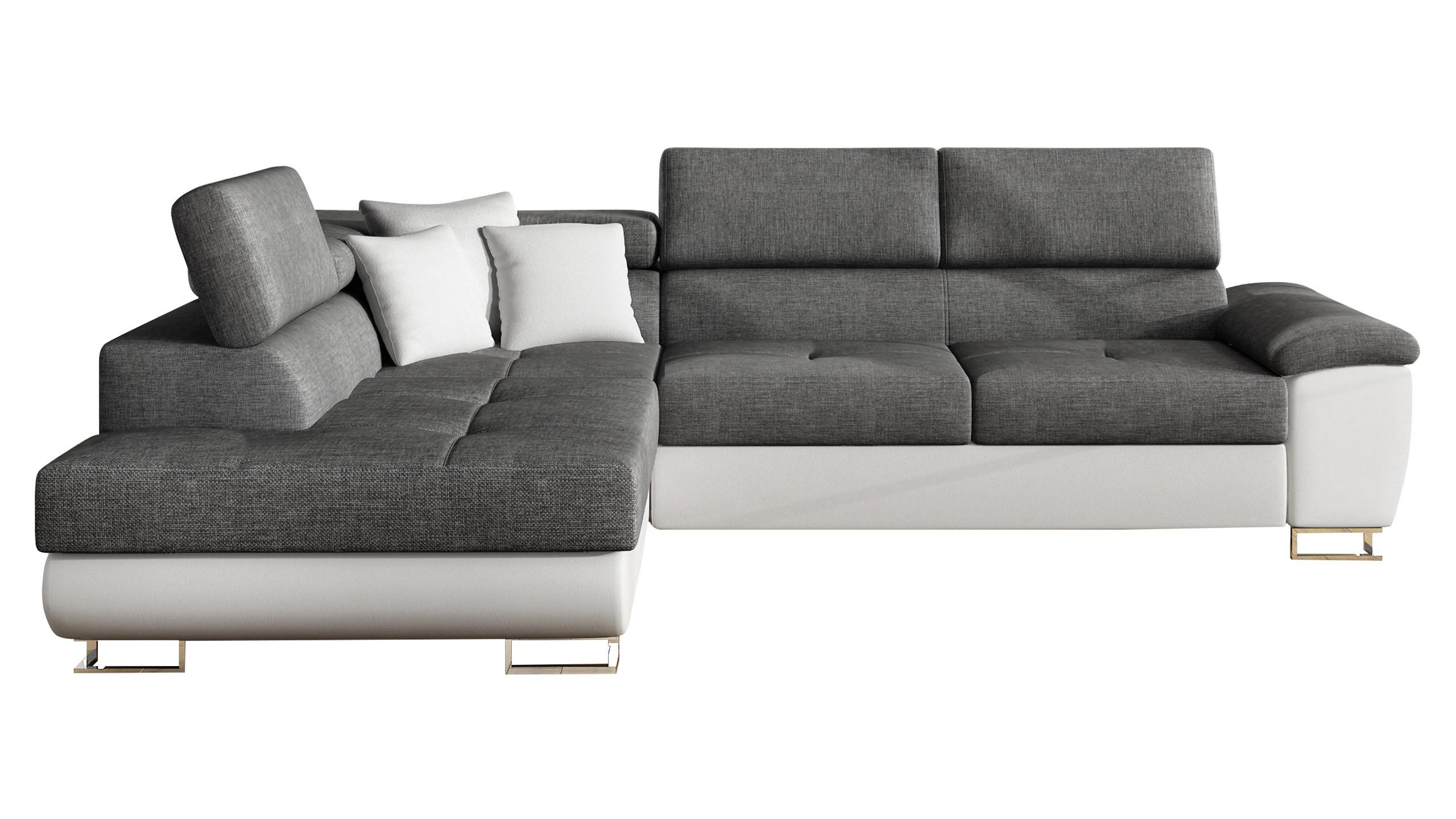 ECKSOFA Cotere Lux, Seite: Links - Grau, Holz/Textil (270/202cm) - MIRJAN24
