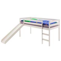HOCHBETT MIT RUTSCHE BENNY 90x200 cm weiß - Weiß, Holz (97/113/207cm) - IDIMEX