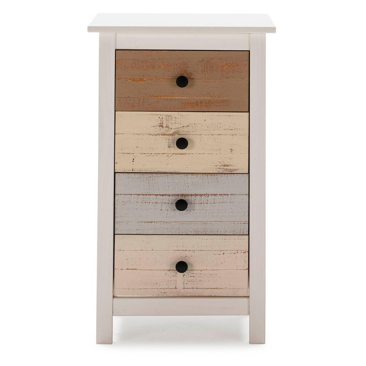 KOMMODE 46/80/35 Magda - Weiß, Holz (46/80/35cm)