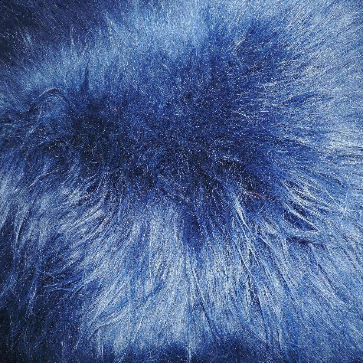 SCHAFFELL Island Dunkelblau, Lange Weiche Wolle, ca. 100 cm - Blau, Fell (60/100cm) - Provellus