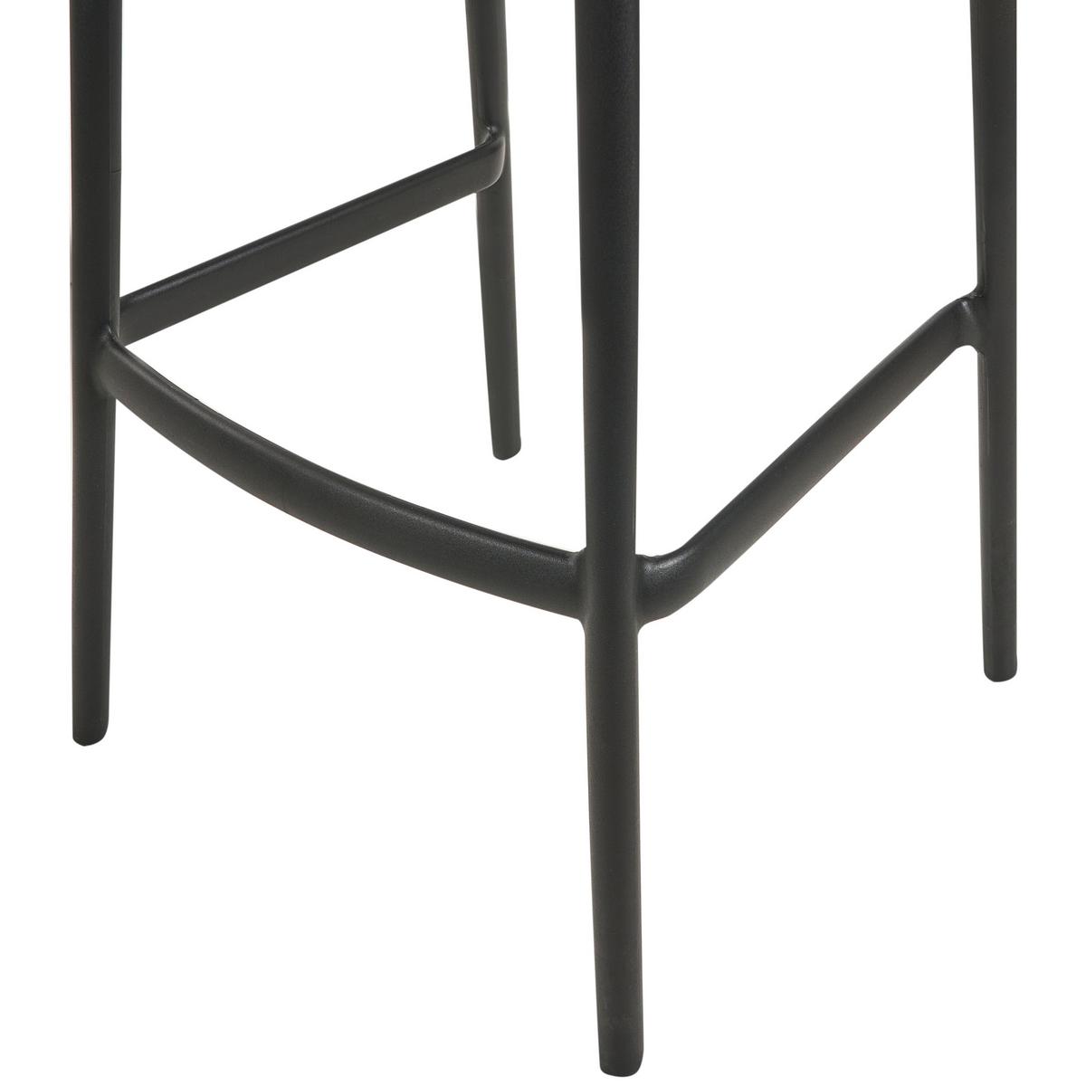 GARTEN-BARHOCKER 2er-Set Schwarz Gubbio - Schwarz, Kunststoff (48/100/48cm) - Beliani