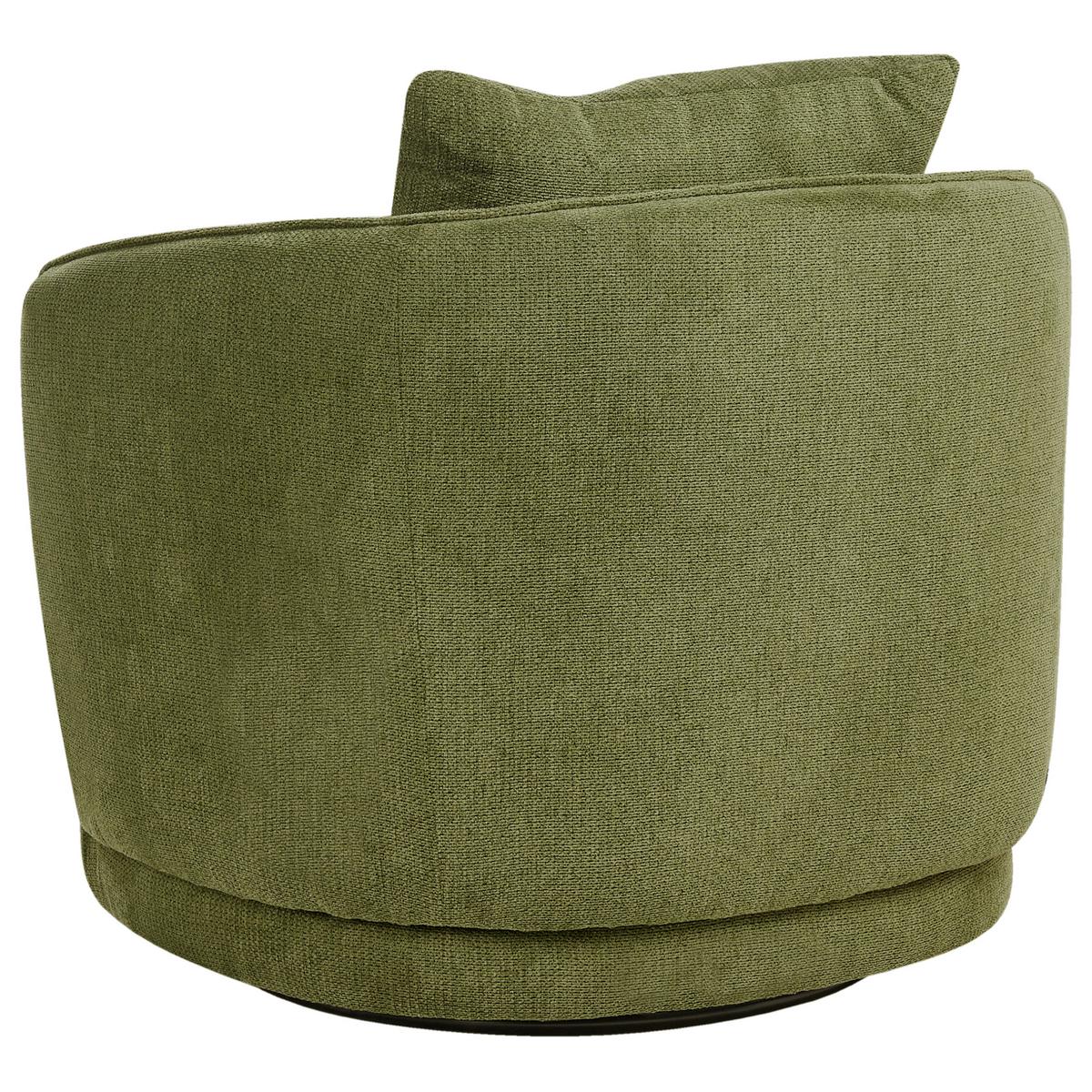 DREHSESSEL Stoff Grün Andalen - Grün, Textil (85/74/79cm) - Beliani
