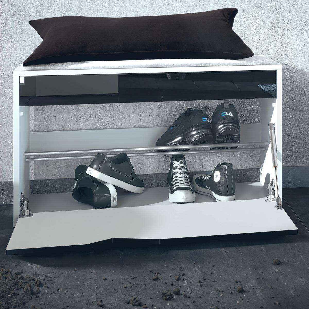 SCHUHSCHRANK Kolmio Weiß matt - Weiß, Holzwerkstoff (85/50/33cm) - Vladon