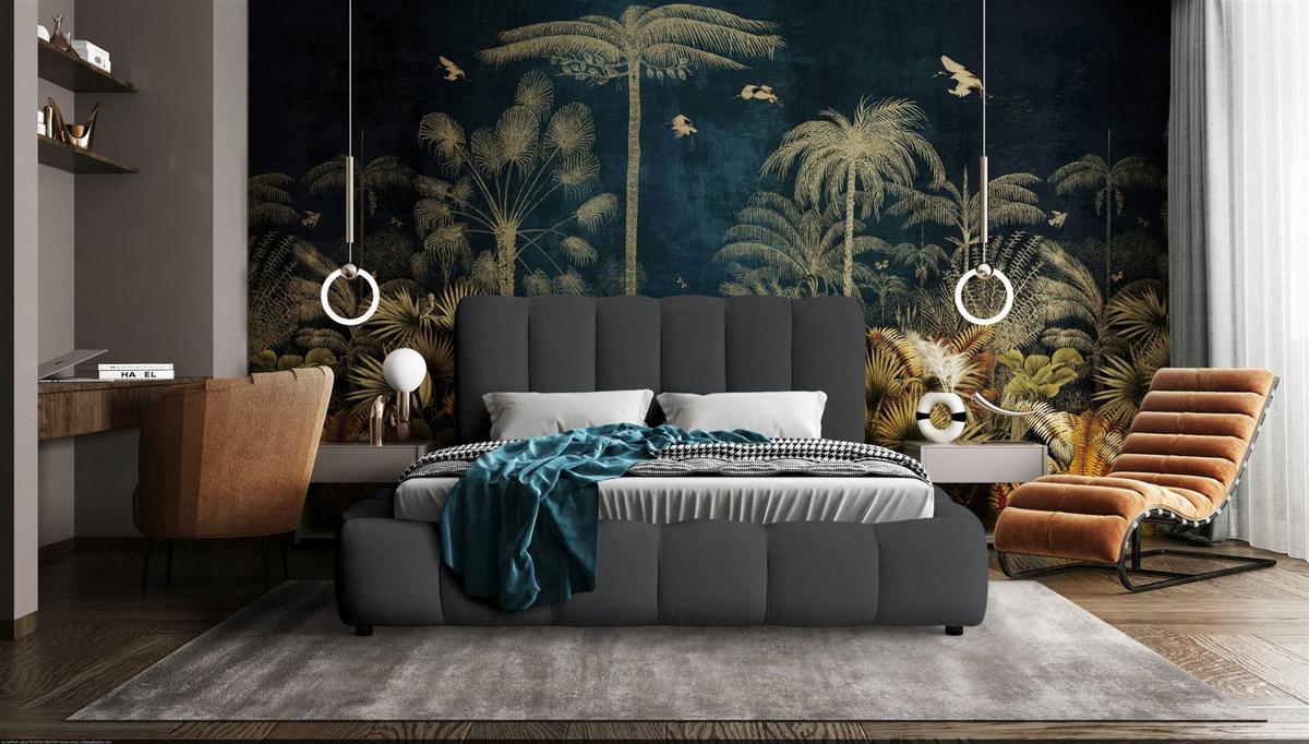 POLSTERBETT Heda Perfect Harmony - Anthrazit, Holzwerkstoff/Textil (160/200cm) - Fun Möbel