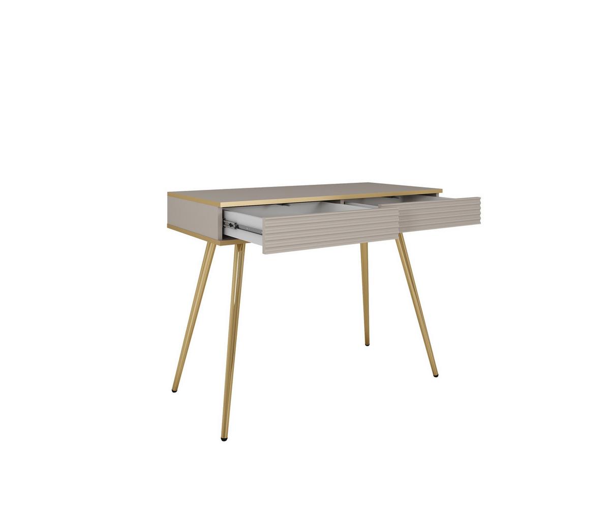 KONSOLENTISCH VENEZIA 102/80/50 cm mit Schubladen, Beige - Beige, Holzwerkstoff (50/102/80cm) - MASSENO