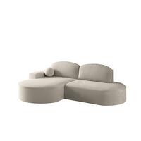 ECKSOFA Girona Mit Schlaffunktion - Beige, Holzwerkstoff/Textil (278/179cm) - Fun Möbel