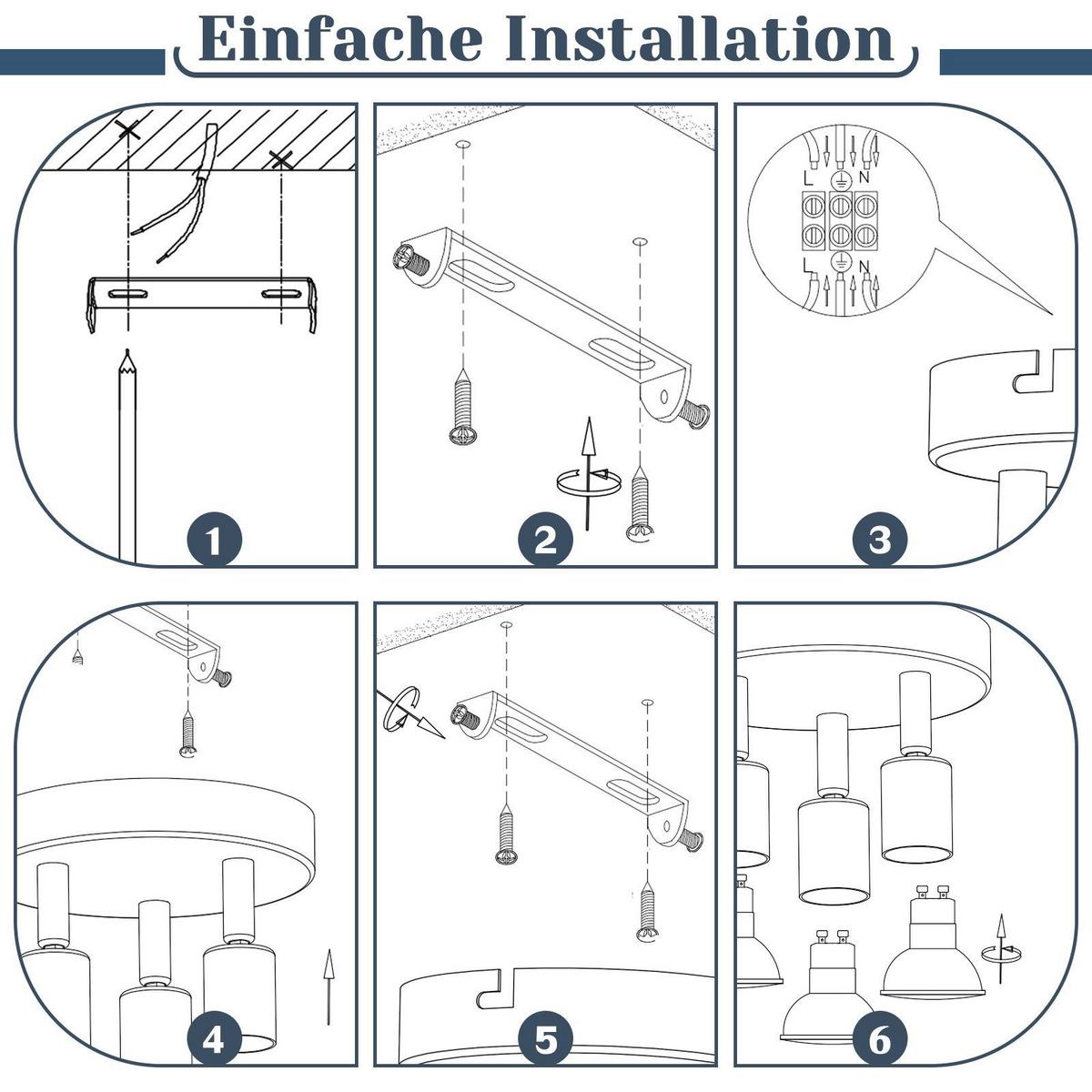 DECKENSTRAHLER Windsheim 2-flammig 12/12/10.4 cm - Weiß, Metall (12/12/10.4cm) - Nettlife