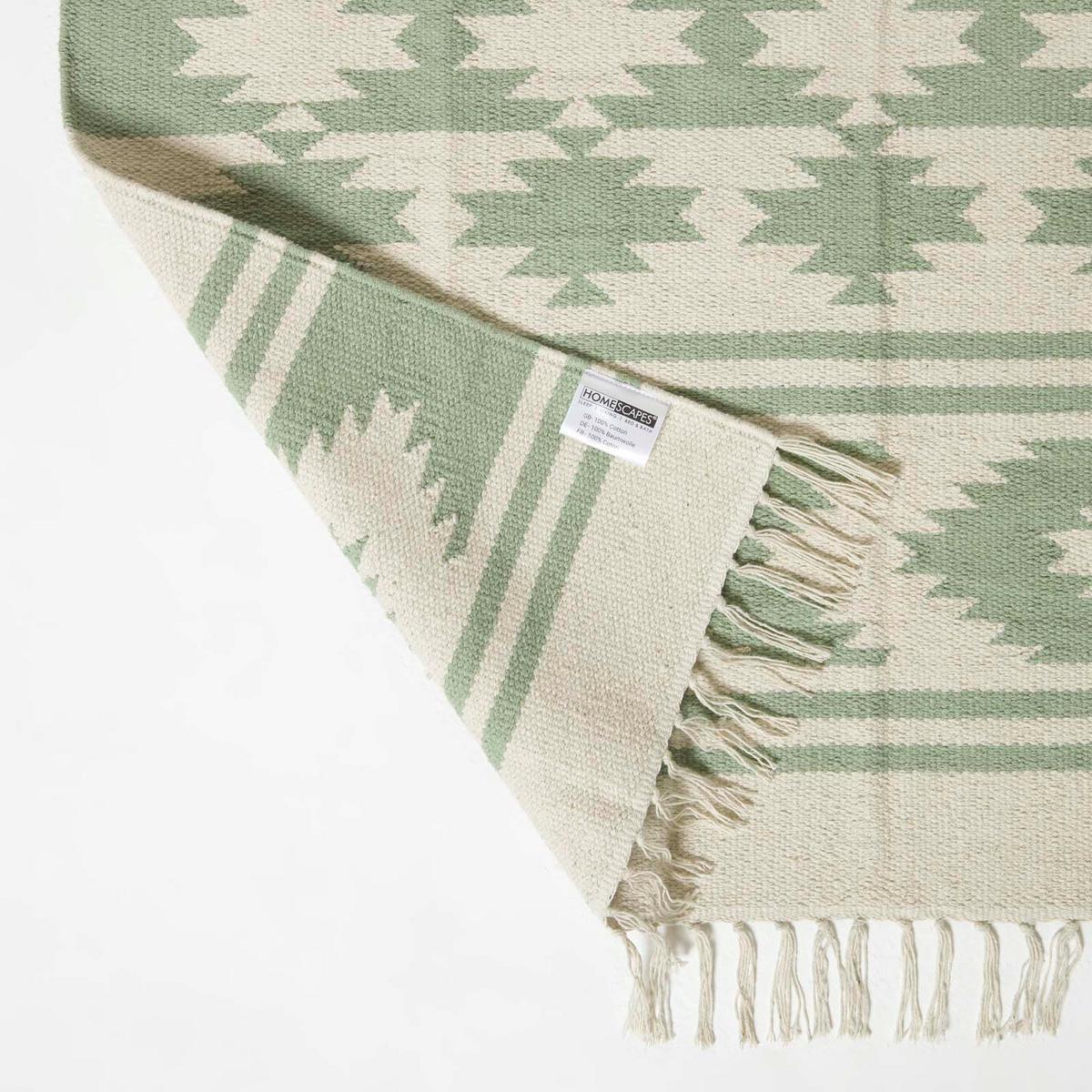 KELIM-TEPPICHLÄUFER Turin 66/200 cm - Grün, Textil (66/200cm) - Homescapes