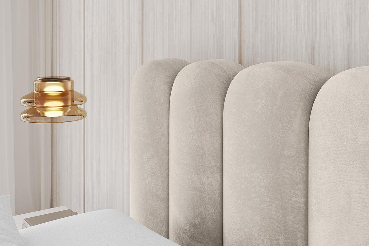 POLSTERBETT mit Bettkasten, Fußteil und Lattenrost, Boxbett ohne Matratze - SENA-Z 140x200 Beige - Beige, Holzwerkstoff/Textil (140/200cm) - ALTDECOR