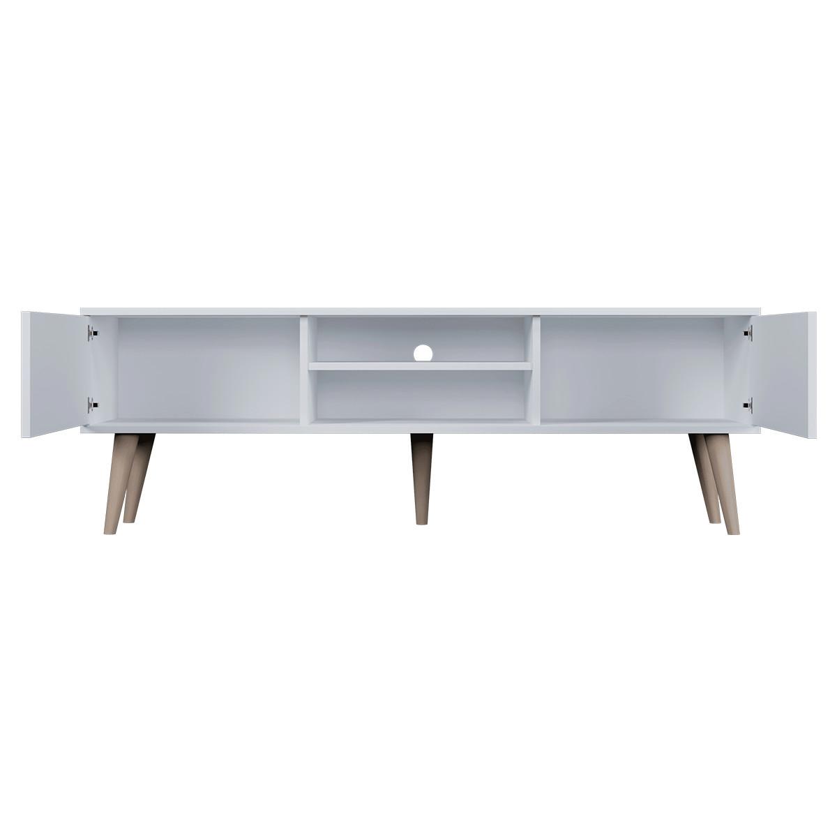 TV-MÖBEL Toronto Weiß - Weiß, Holzwerkstoff (160/55/35cm) - Petits-meubles