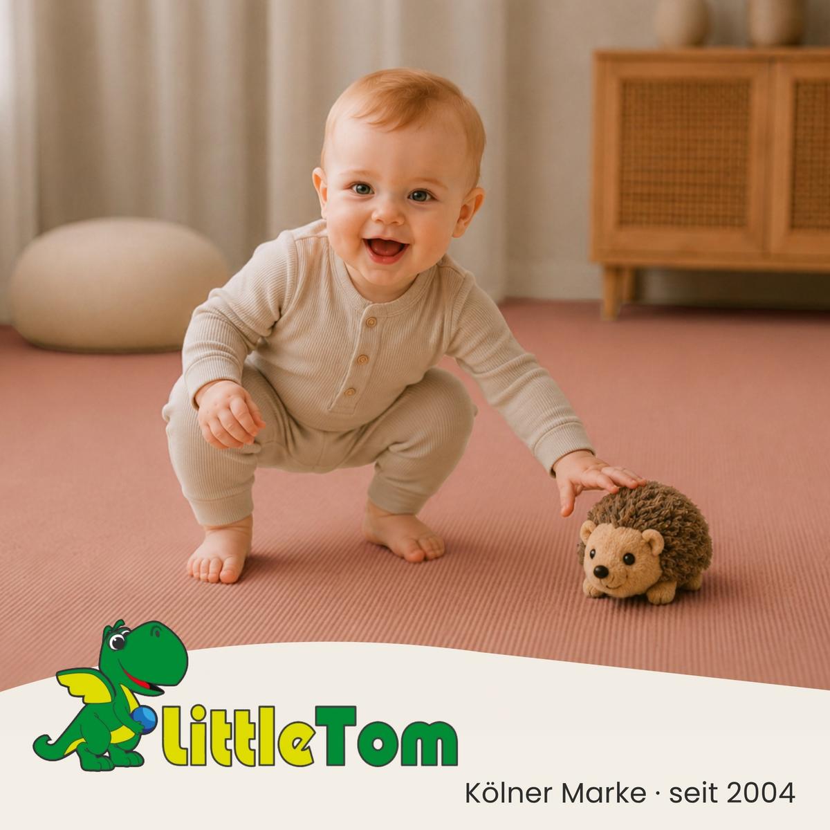 SPIELMATTE ab Null - 90 cm Baby Puzzlematte Rosa - Rosa, Kunststoff (30/30cm) - Littletom