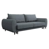 SCHLAFSOFA Sonia - Dunkelgrau/Schwarz, Holz/Textil (251/76/95cm) - MIRJAN24