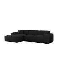 ECKSOFA Celes Premium In Sven - Schwarz, Holzwerkstoff/Textil (266/165cm) - Fun Möbel