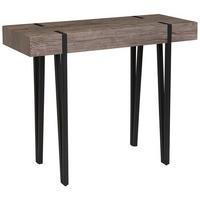 KONSOLENTISCH dunkler Holzfarbton Adena - Dunkelbraun/Schwarz, Holzwerkstoff (40/100/81cm) - Beliani