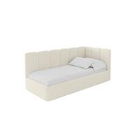 EINZELLBETT Jugendbett mit Bettkasten und Matratze H3/H4, Links - DEXY 100x200 Beige - Champagner, Holzwerkstoff/Textil (100/200cm) - ALTDECOR