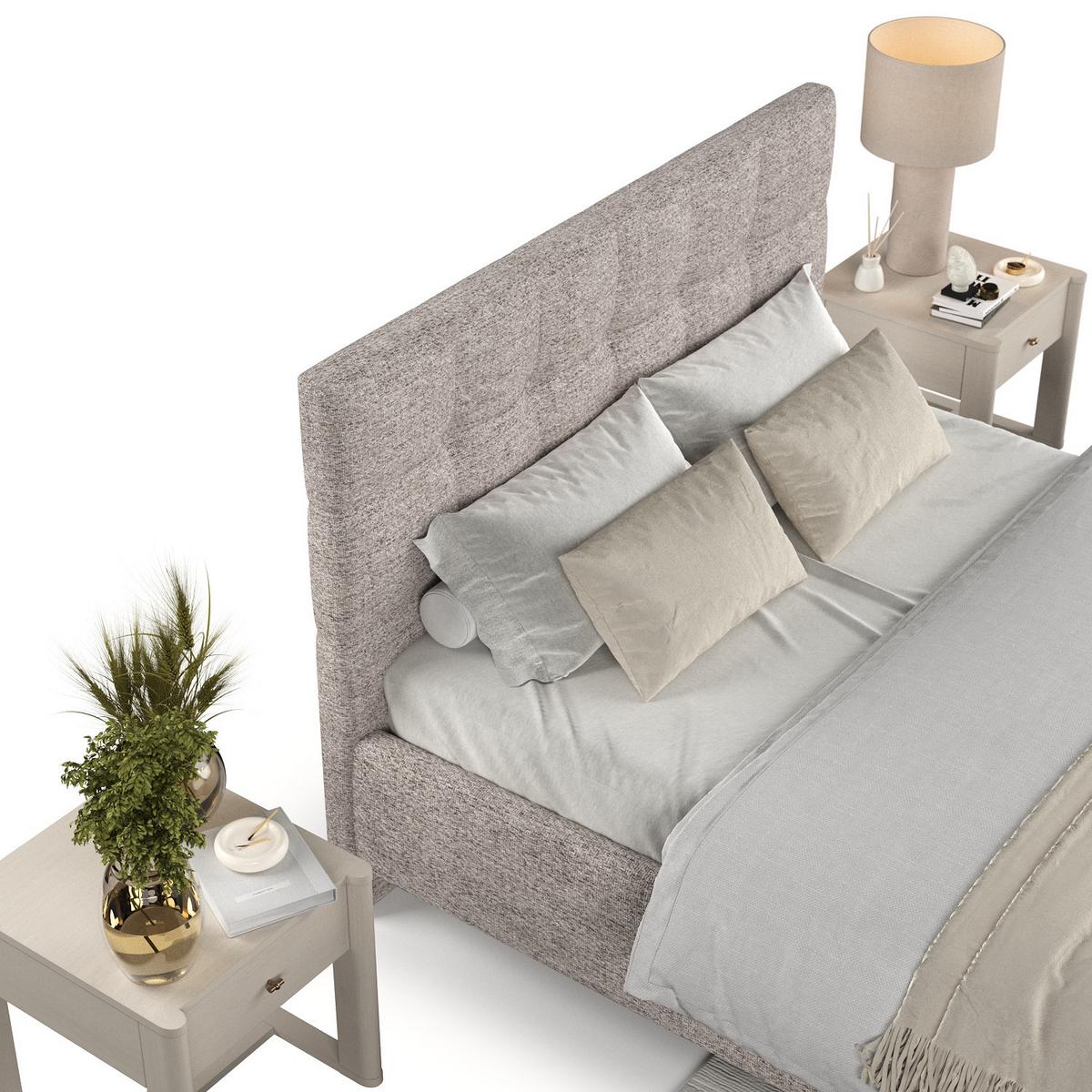 POLSTERBETT Cora 120/200 cm Beige im Neve Stoff - Beige/Naturfarben, Holz/Holzwerkstoff (120/200cm) - AltaBeds