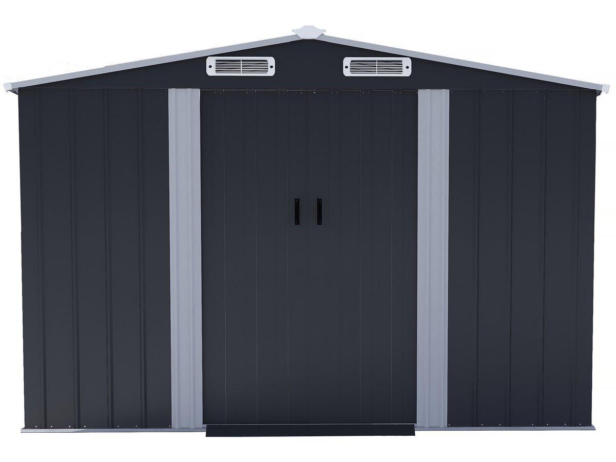 METALL-GARTENHAUS boston Grau - Grau, Metall (298/193/276cm) - Habitat Garten