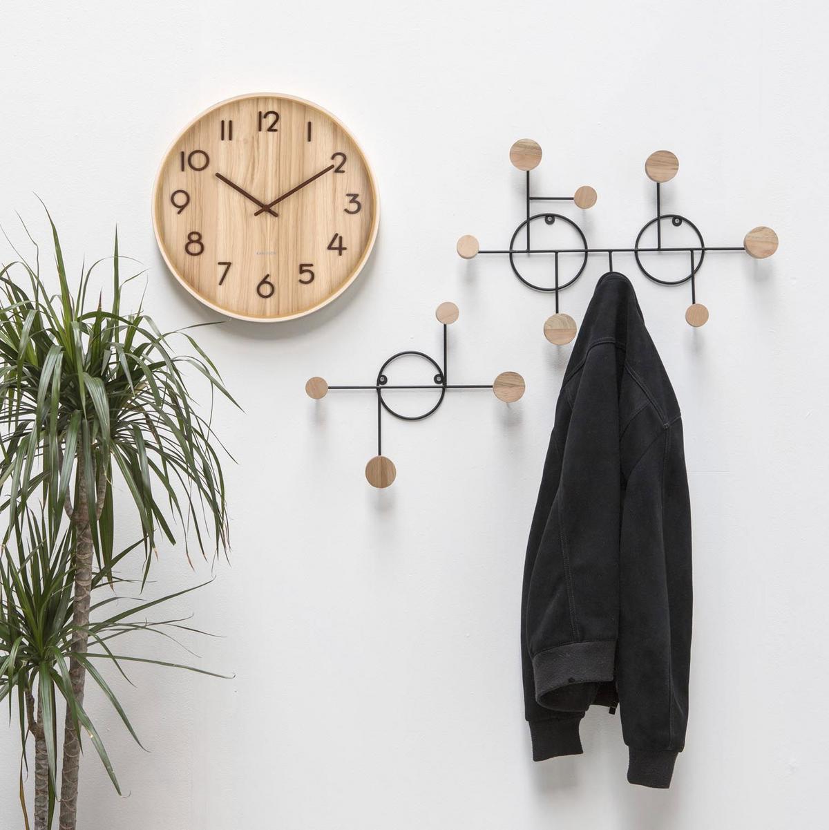 WANDUHR 40/40 cm - Hellbraun, Holz (40/40/1cm) - ONZENO
