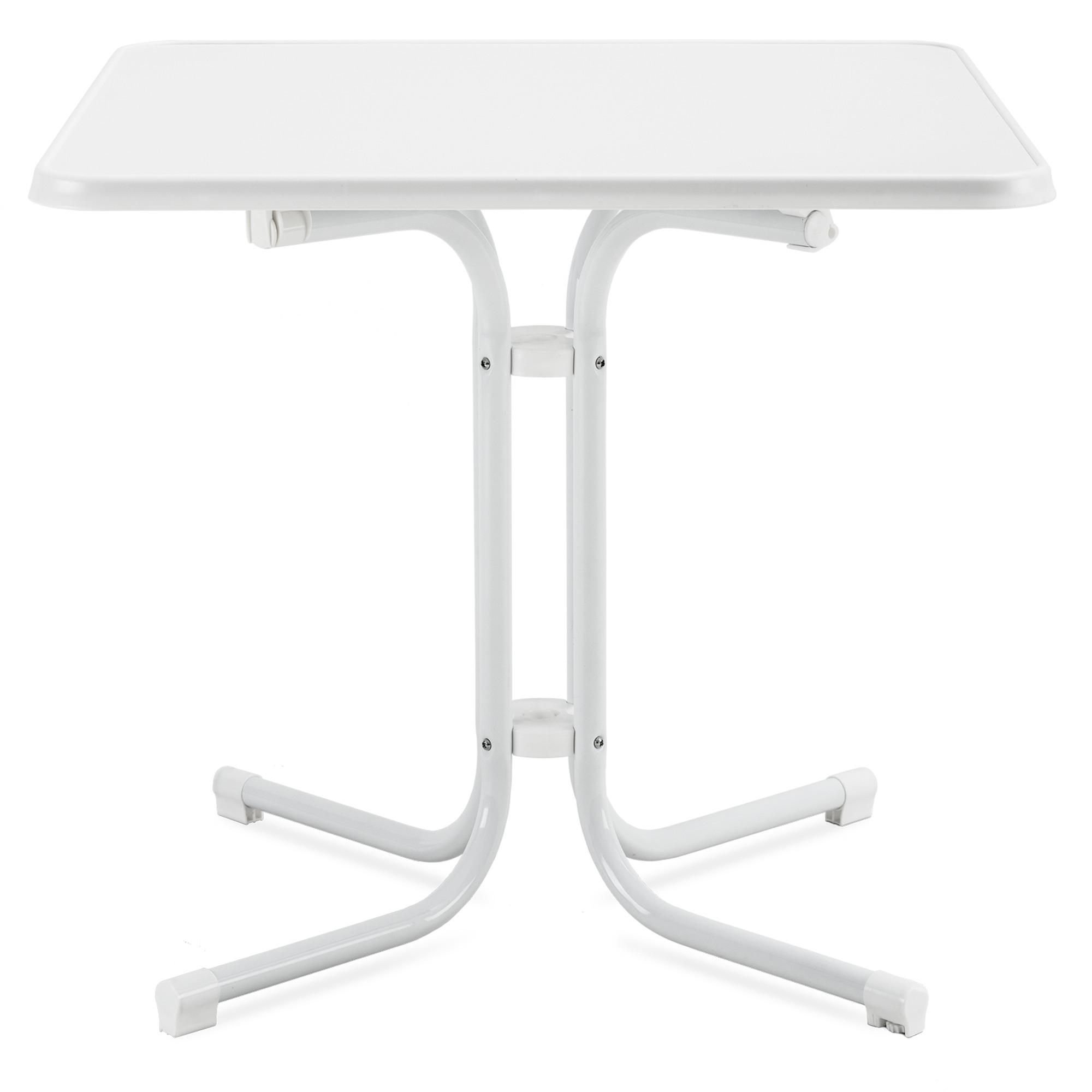 BISTROTISCH Bistroni WP 60x60cmxH70cm Weiß - Weiß, Holzwerkstoff/Metall (60/60/70cm) - Beautissu 