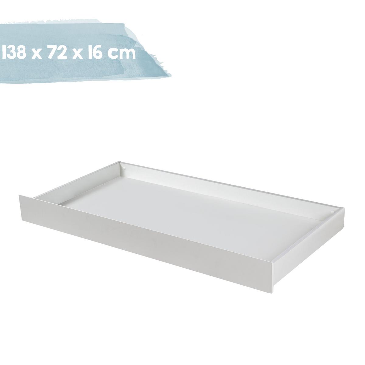 KOMPLETTBETTSETT Olaf 70 x 140 cm - Weiß, Holzwerkstoff (76/82/142.5cm) - Roba