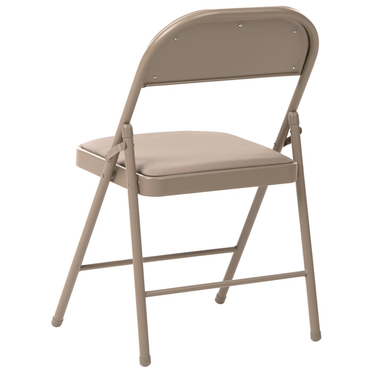 KLAPPSTUHL 4er-Set Metall Beige Shasta - Beige, Metall (45/77/47cm) - Beliani